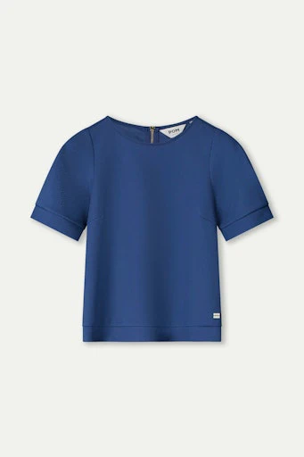 Blouses korte mouw blauw POM Amsterdam - Image 2