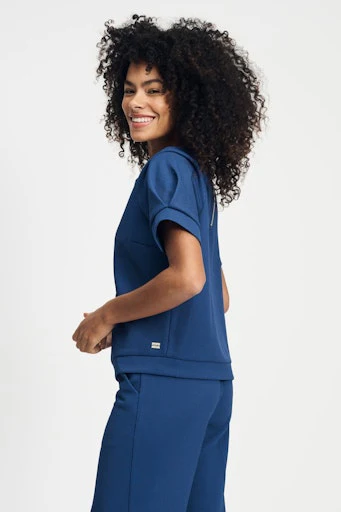 Blouses korte mouw blauw POM Amsterdam - Image 3