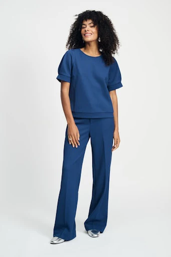 Blouses korte mouw blauw POM Amsterdam - Image 5