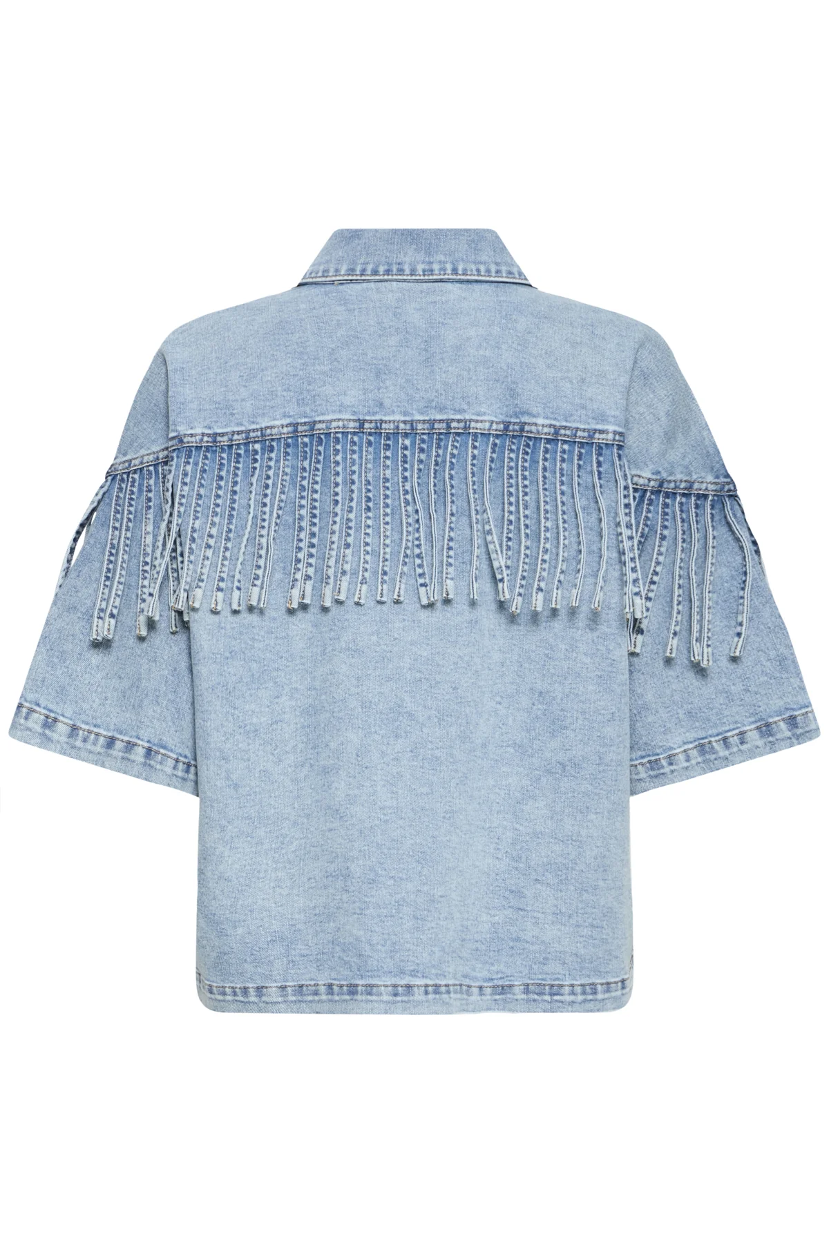 Blouses korte mouw blauw Pulz Jeans - Image 3