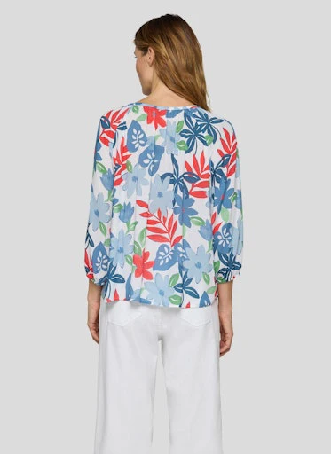 Blouses korte mouw blauw Rabe - Image 4
