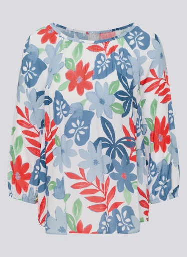 Blouses korte mouw blauw Rabe - Image 6