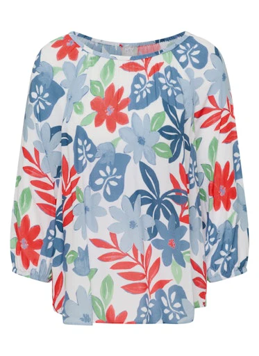 Blouses korte mouw blauw Rabe - Image 7