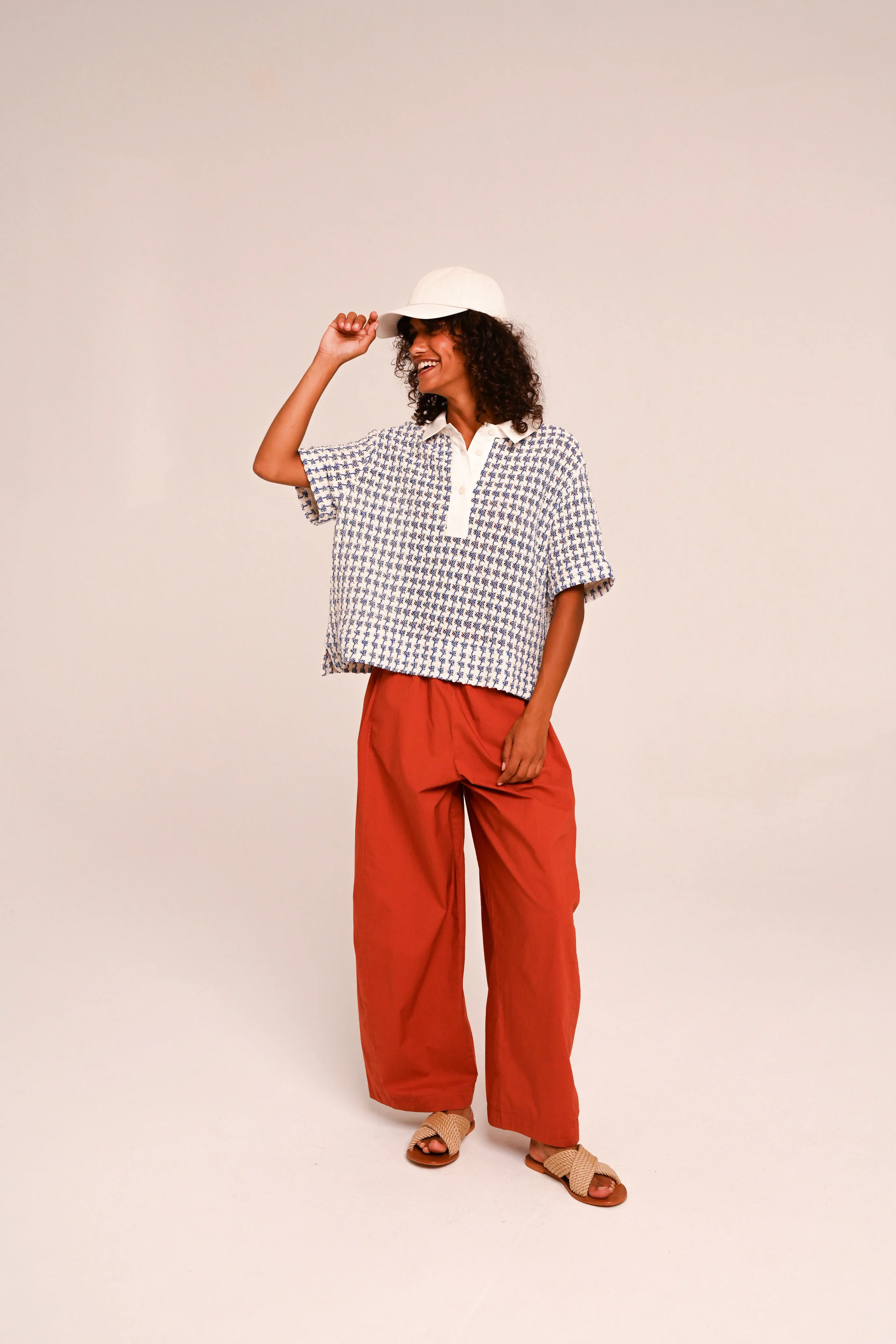 Blouses korte mouw blauw Sacrécoeur