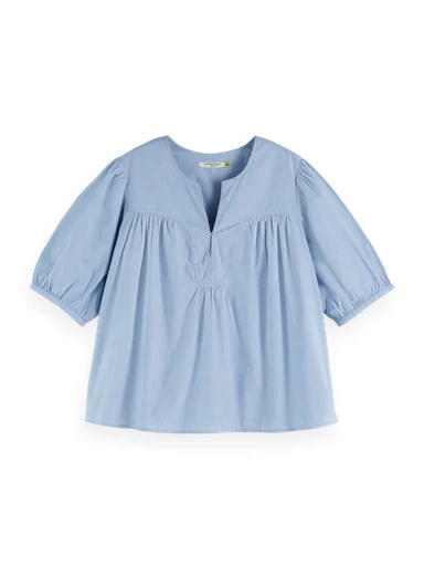 Blouses korte mouw blauw Scotch & Soda