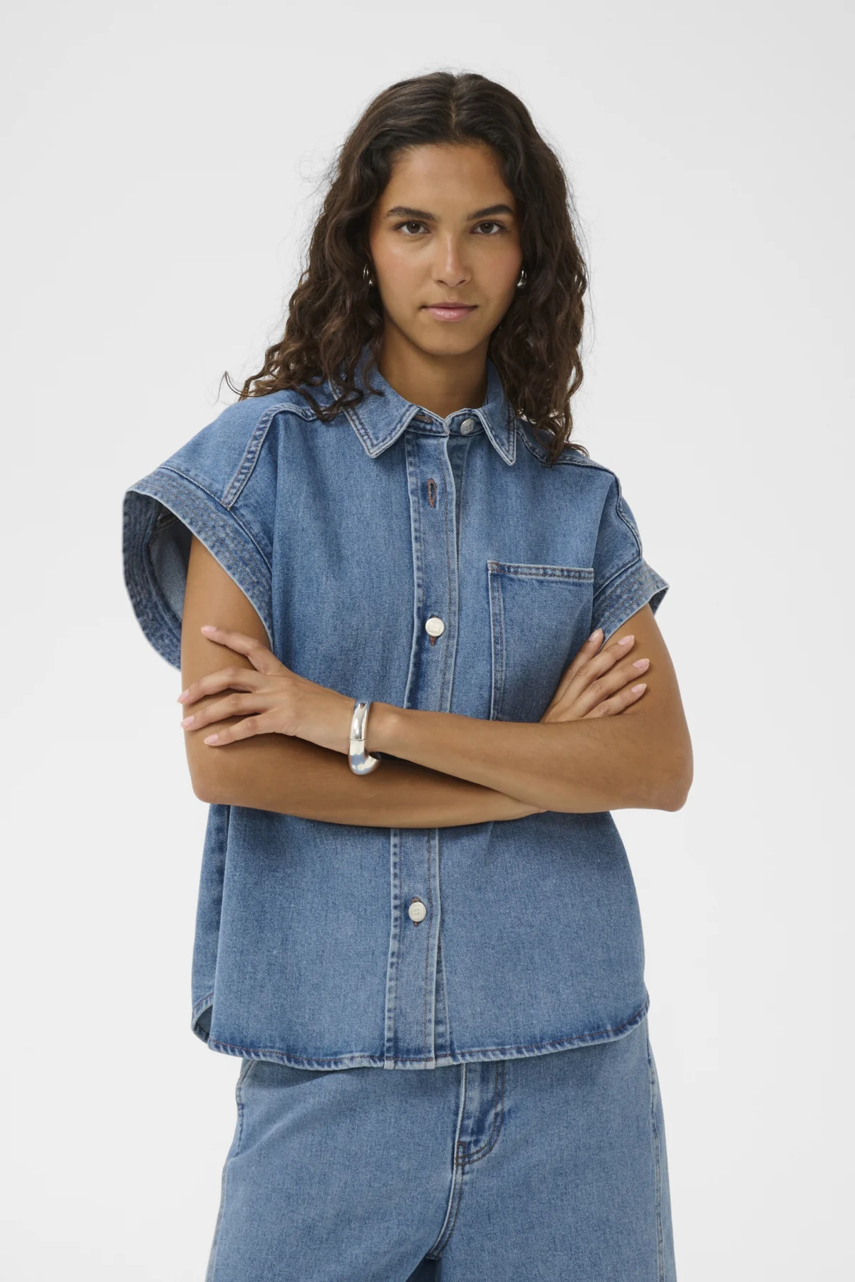 Blouses korte mouw blauw Soaked In Luxury