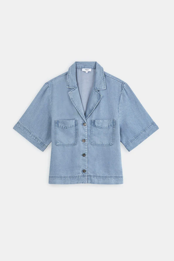 Blouses korte mouw blauw Suncoo Paris - Image 2
