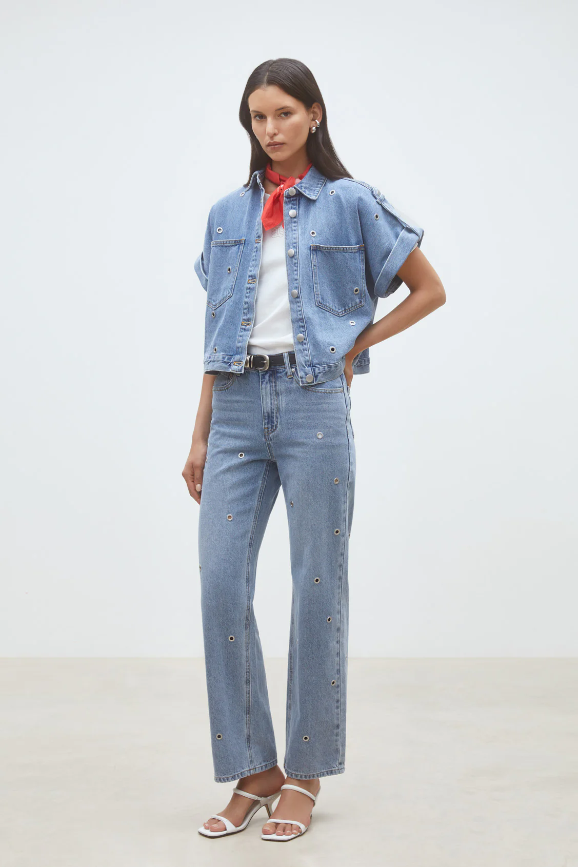 Blouses korte mouw blauw Suncoo Paris - Image 2