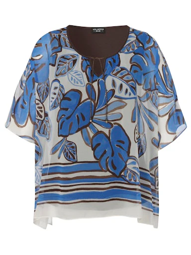 Blouses korte mouw blauw Via Appia Due