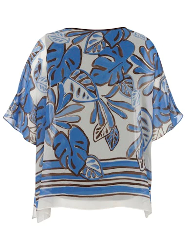 Blouses korte mouw blauw Via Appia Due - Image 2