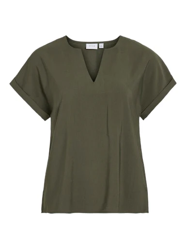 Blouses korte mouw blauw VILA