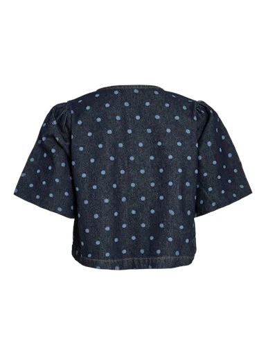 Blouses korte mouw blauw VILA - Image 2