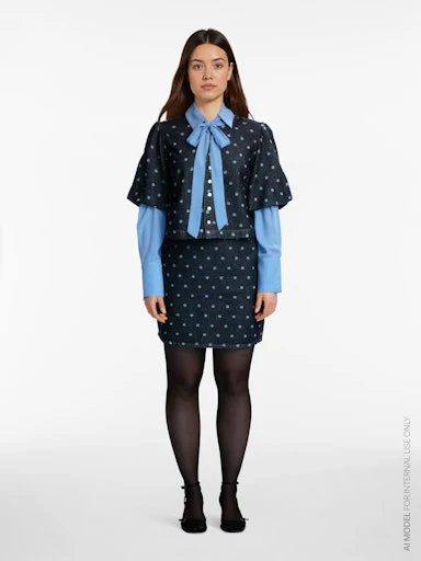 Blouses korte mouw blauw VILA - Image 3