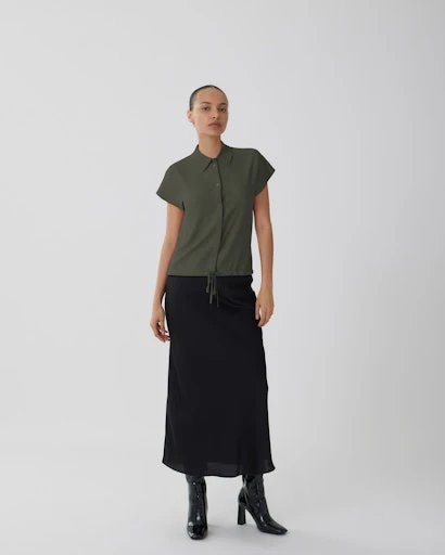 Blouses korte mouw blauw VILA - Image 3