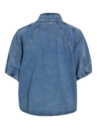Blouses korte mouw blauw VILA - Image 2