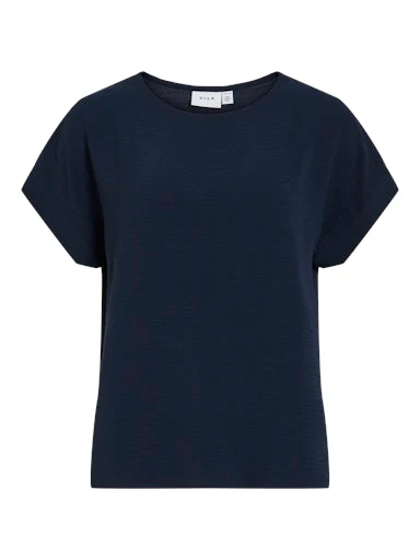 Blouses korte mouw blauw VILA