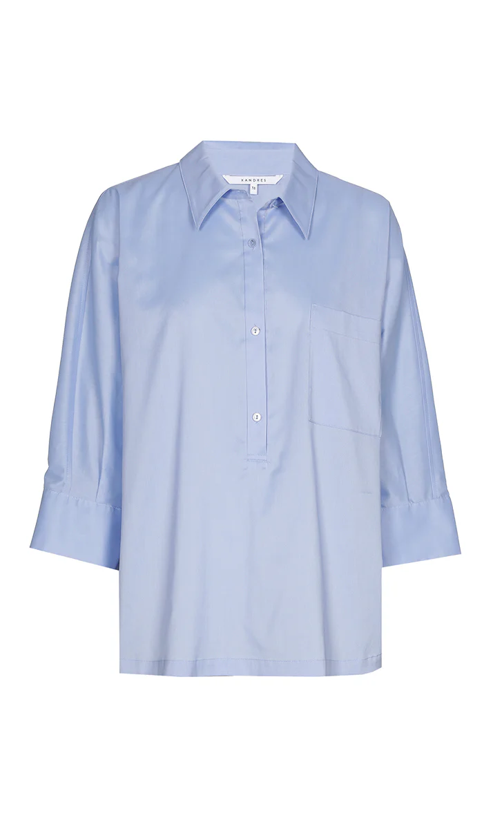 Blouses lange mouw blauw Xandres