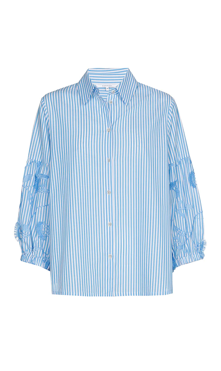 Blouses lange mouw blauw Xandres