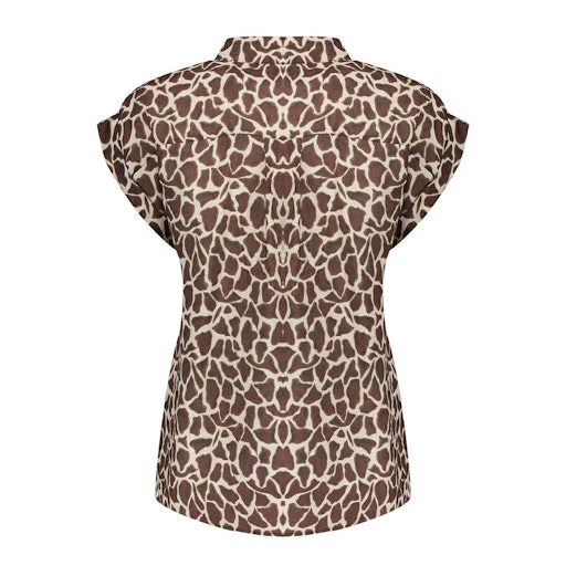Blouses korte mouw bruin Geisha - Image 4