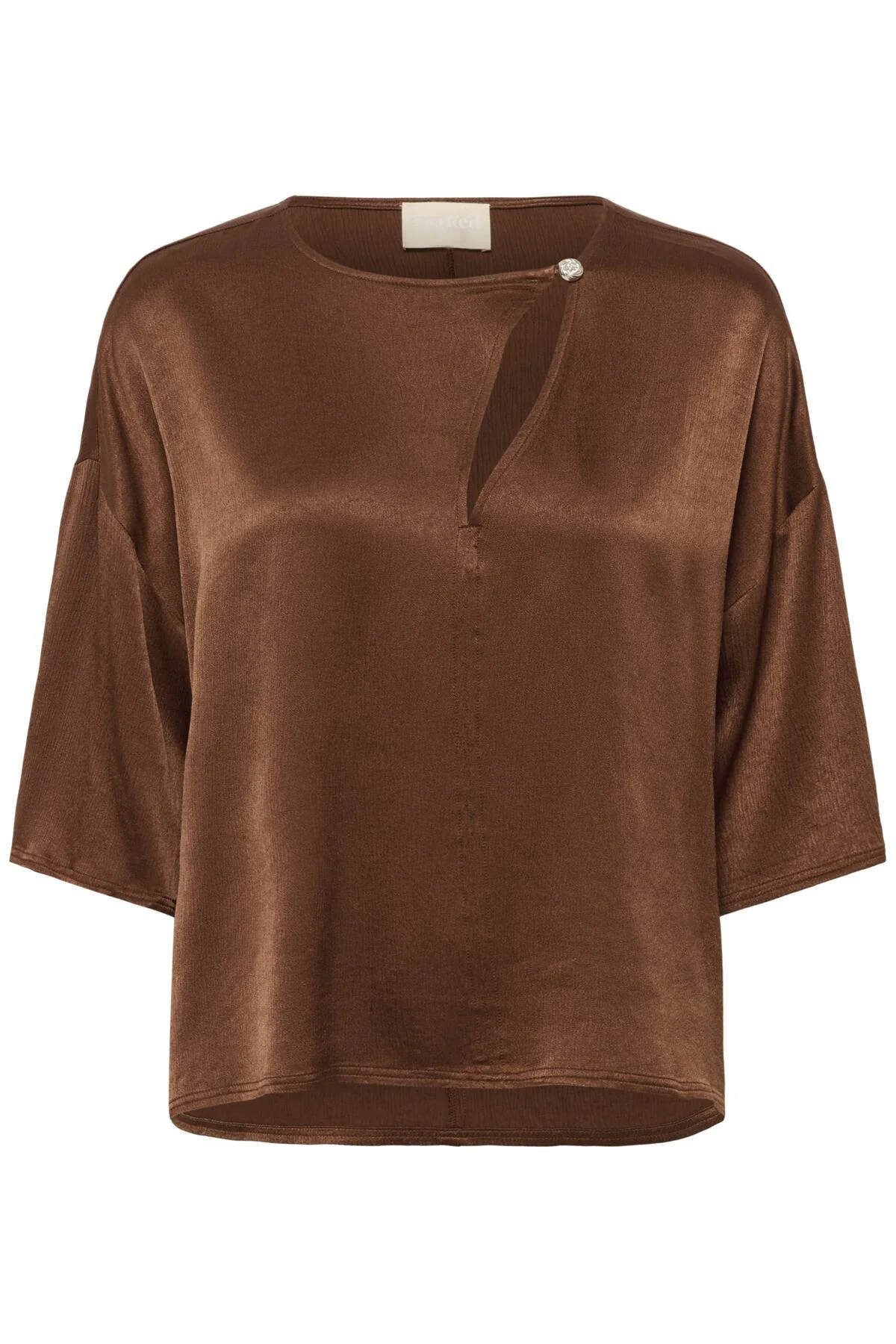 Blouses korte mouw bruin Soaked In Luxury - Image 2