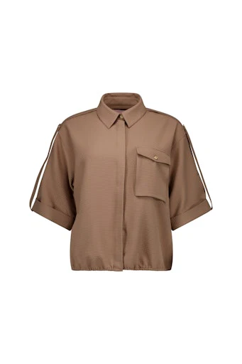 Blouses korte mouw bruin Studio Anneloes