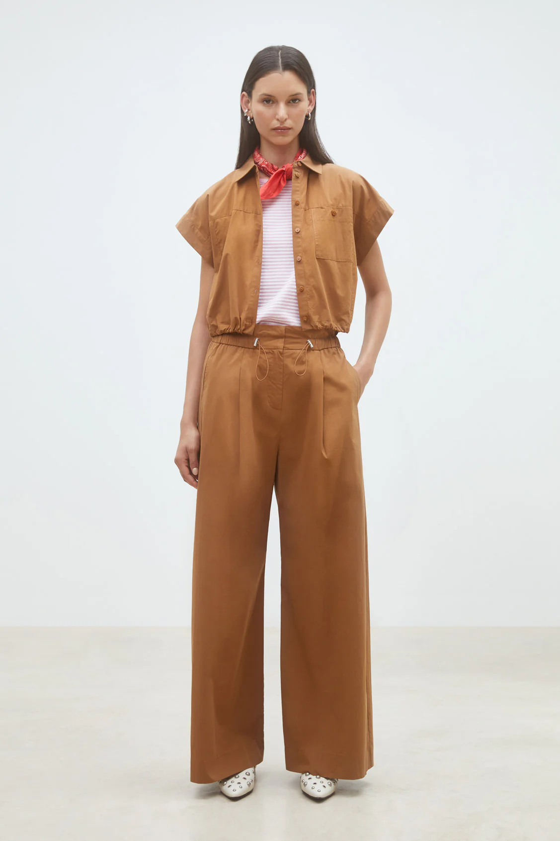 Blouses korte mouw bruin Suncoo Paris - Image 2