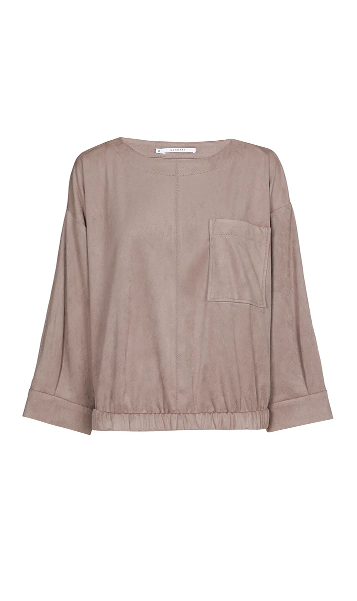 Blouses lange mouw bruin Xandres