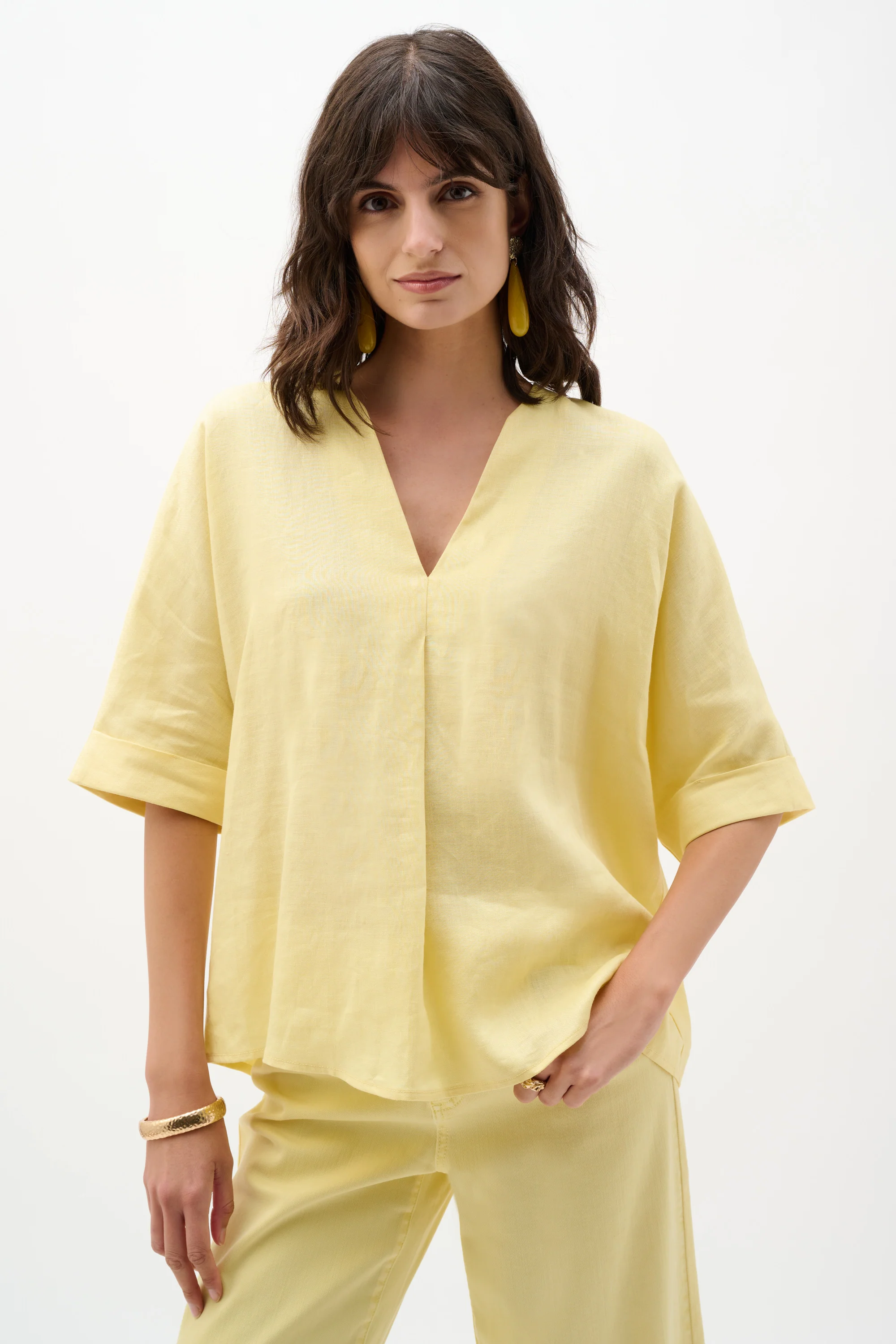 Blouses korte mouw geel Joseph Ribkoff