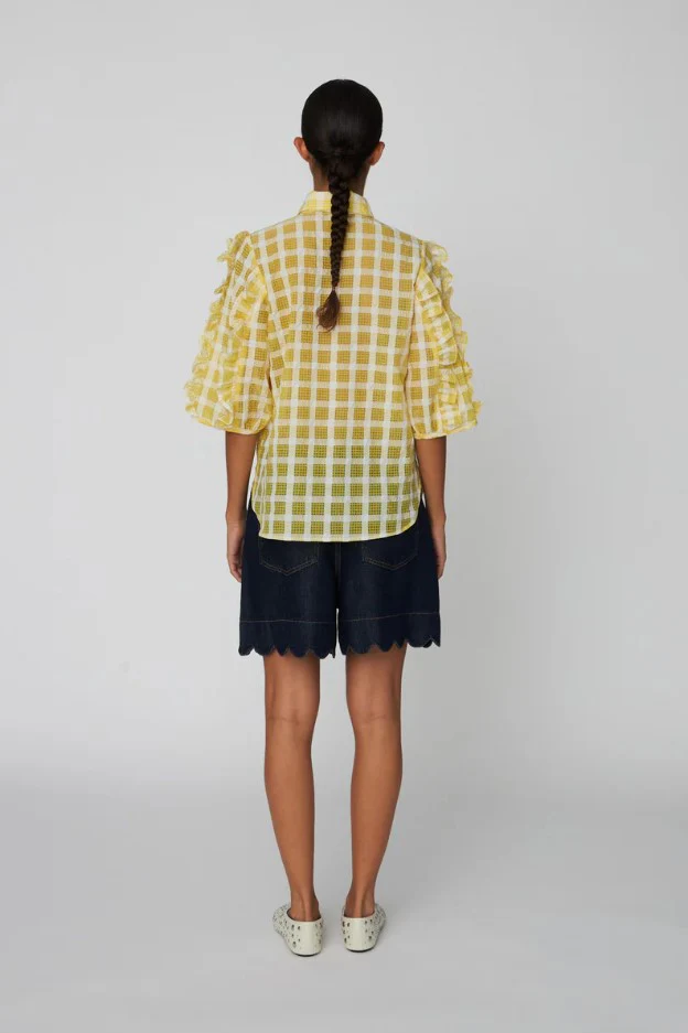Blouses korte mouw geel STELLA NOVA - Image 2