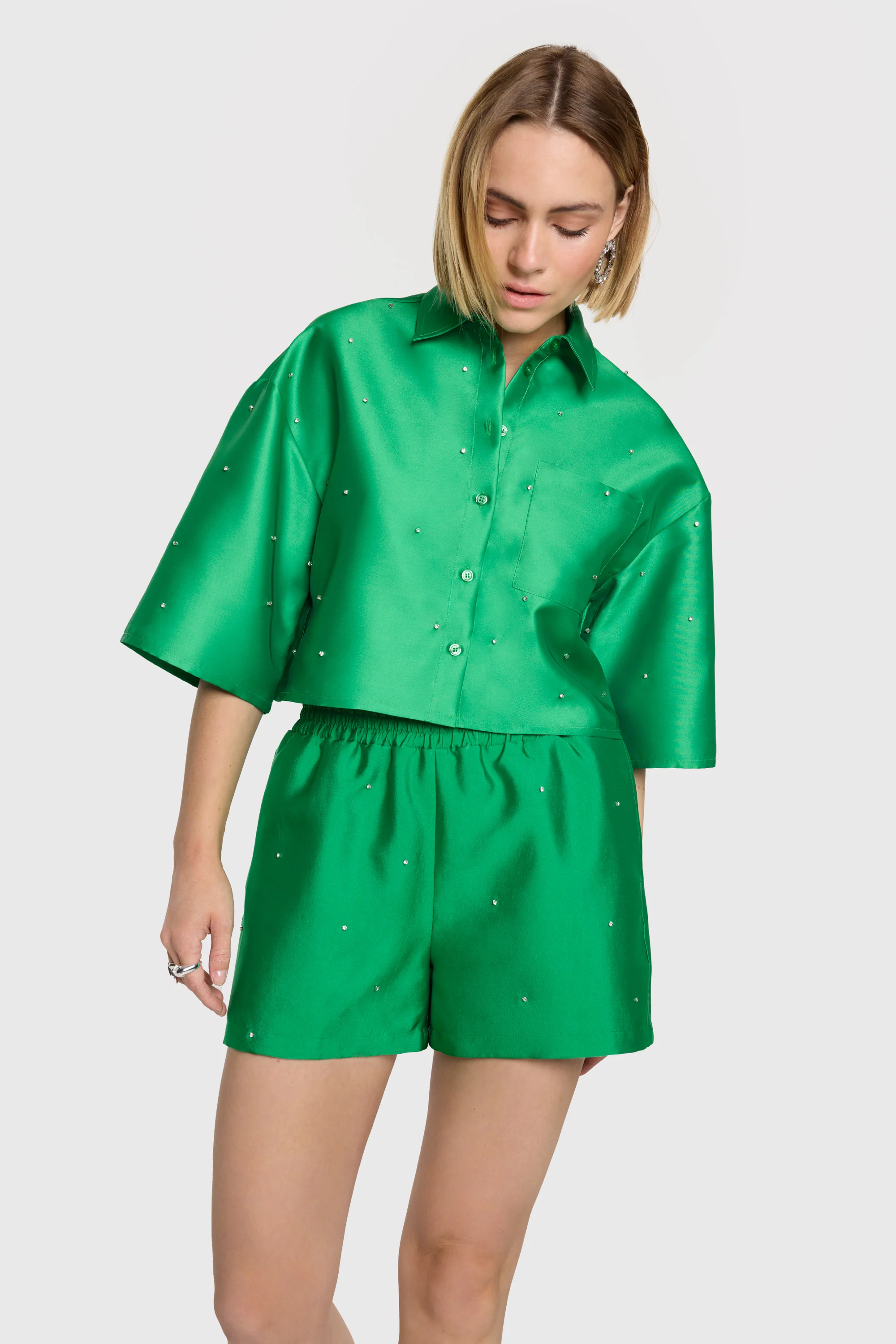 Blouses korte mouw groen ALIX The Label - Image 3