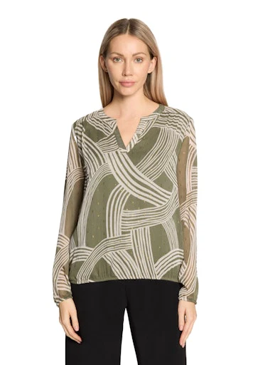 Blouses korte mouw groen Betty & Co - Image 3