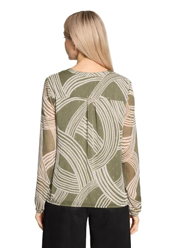 Blouses korte mouw groen Betty & Co - Image 4
