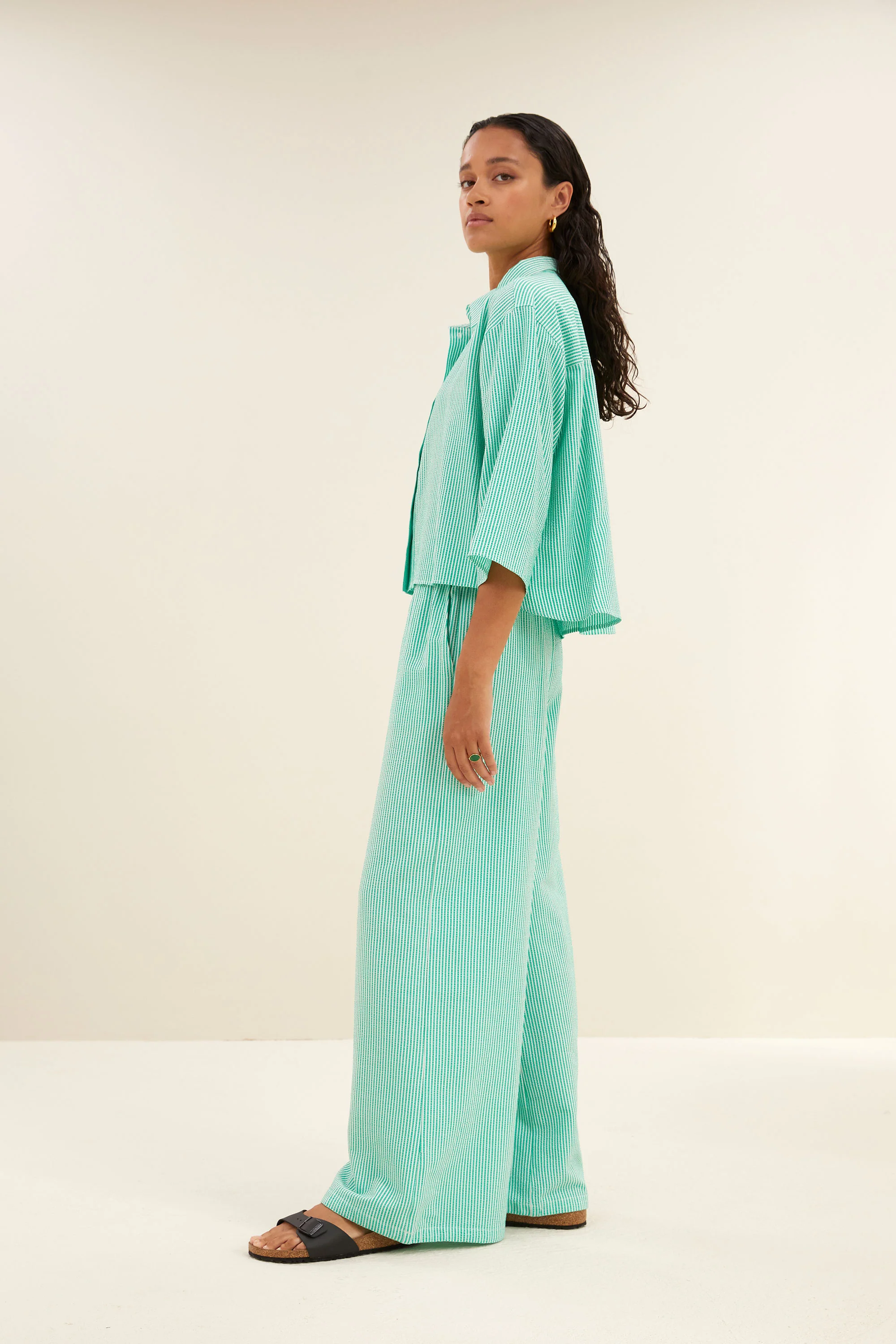 Blouses korte mouw groen by-bar - Image 3