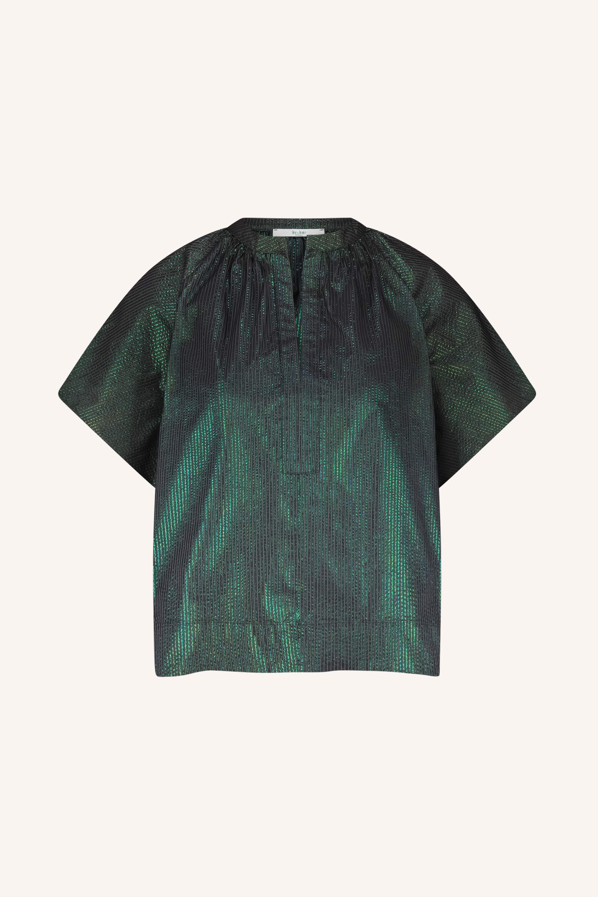 Blouses korte mouw groen by-bar - Image 4