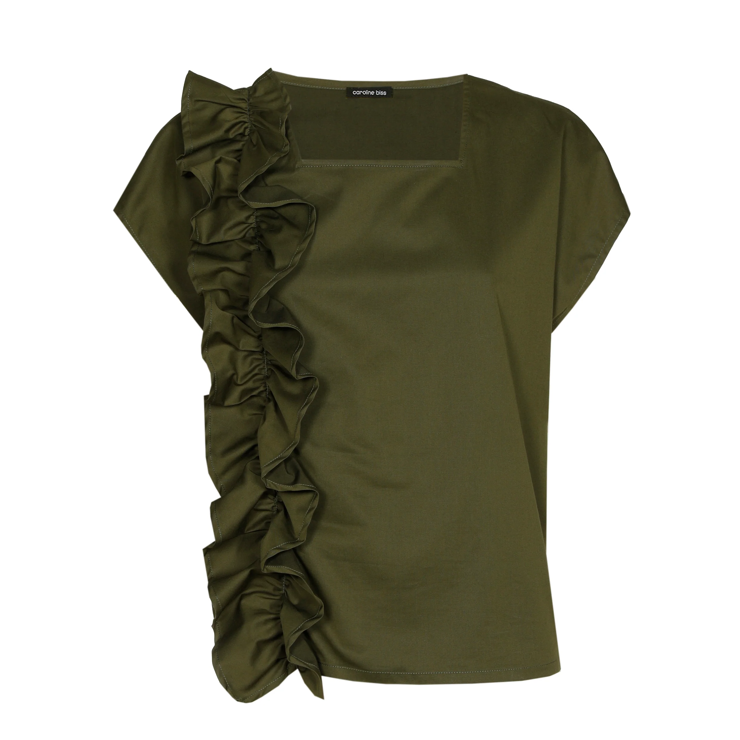 Blouses korte mouw groen Caroline Biss - Image 2
