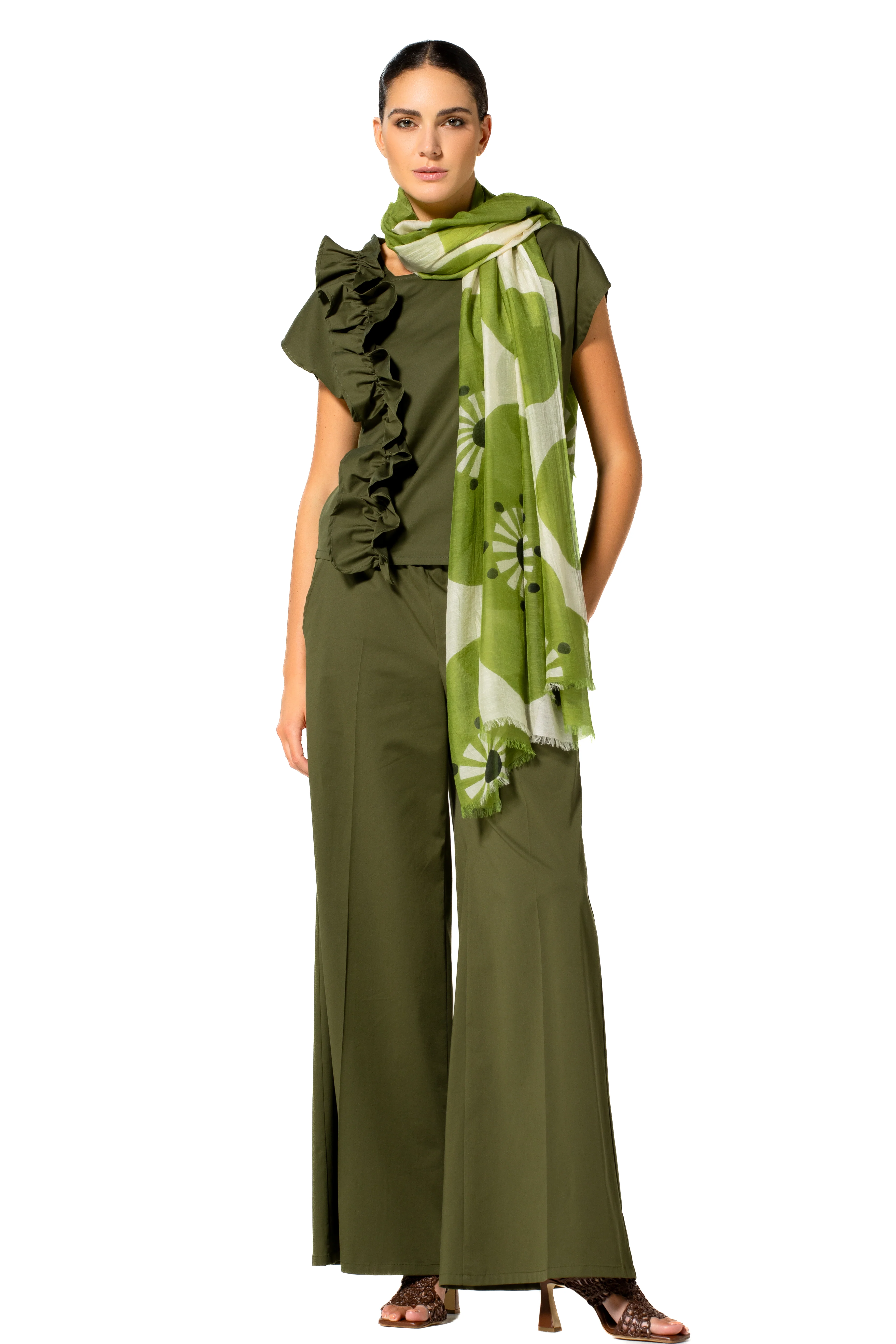 Blouses korte mouw groen Caroline Biss - Image 4