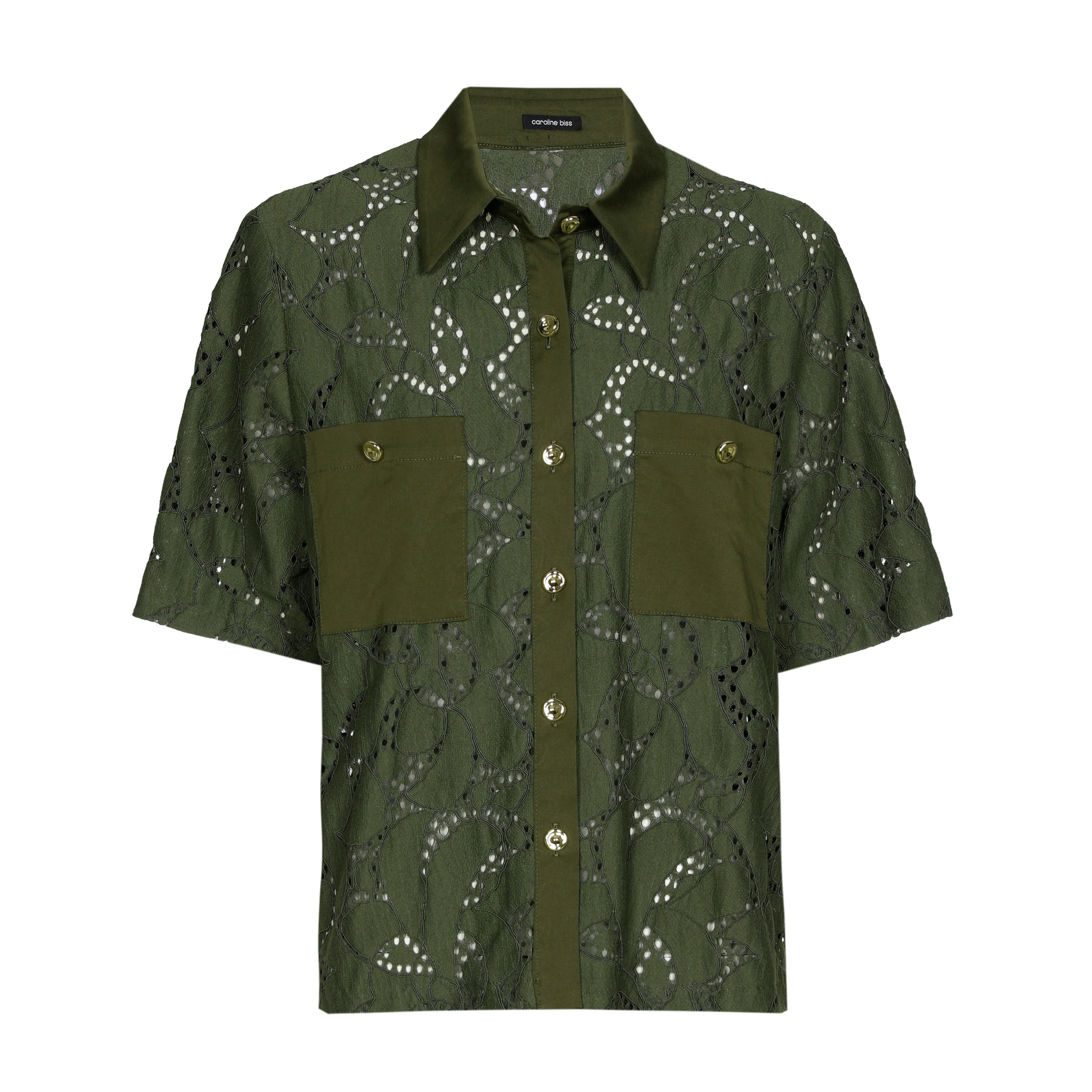 Blouses korte mouw groen Caroline Biss - Image 2