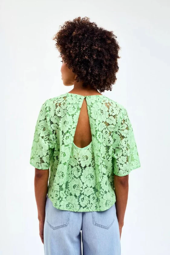 Blouses korte mouw groen CKS - Image 2