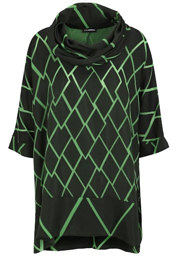 Blouses korte mouw groen Doris Streich