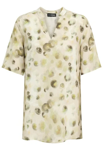 Blouses korte mouw groen Doris Streich