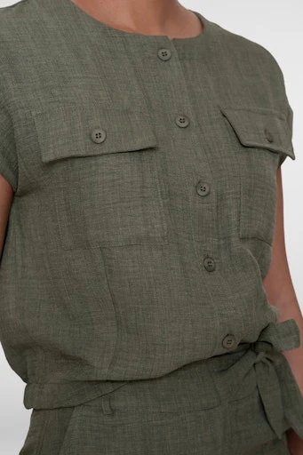 Blouses korte mouw groen Geisha - Image 3