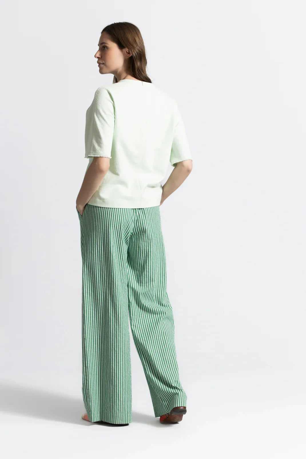 Blouses korte mouw groen Gigue - Image 2