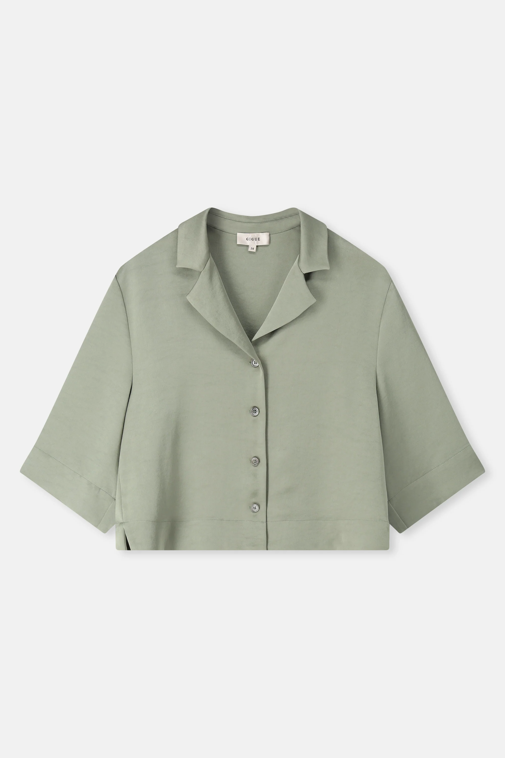 Blouses korte mouw groen Gigue