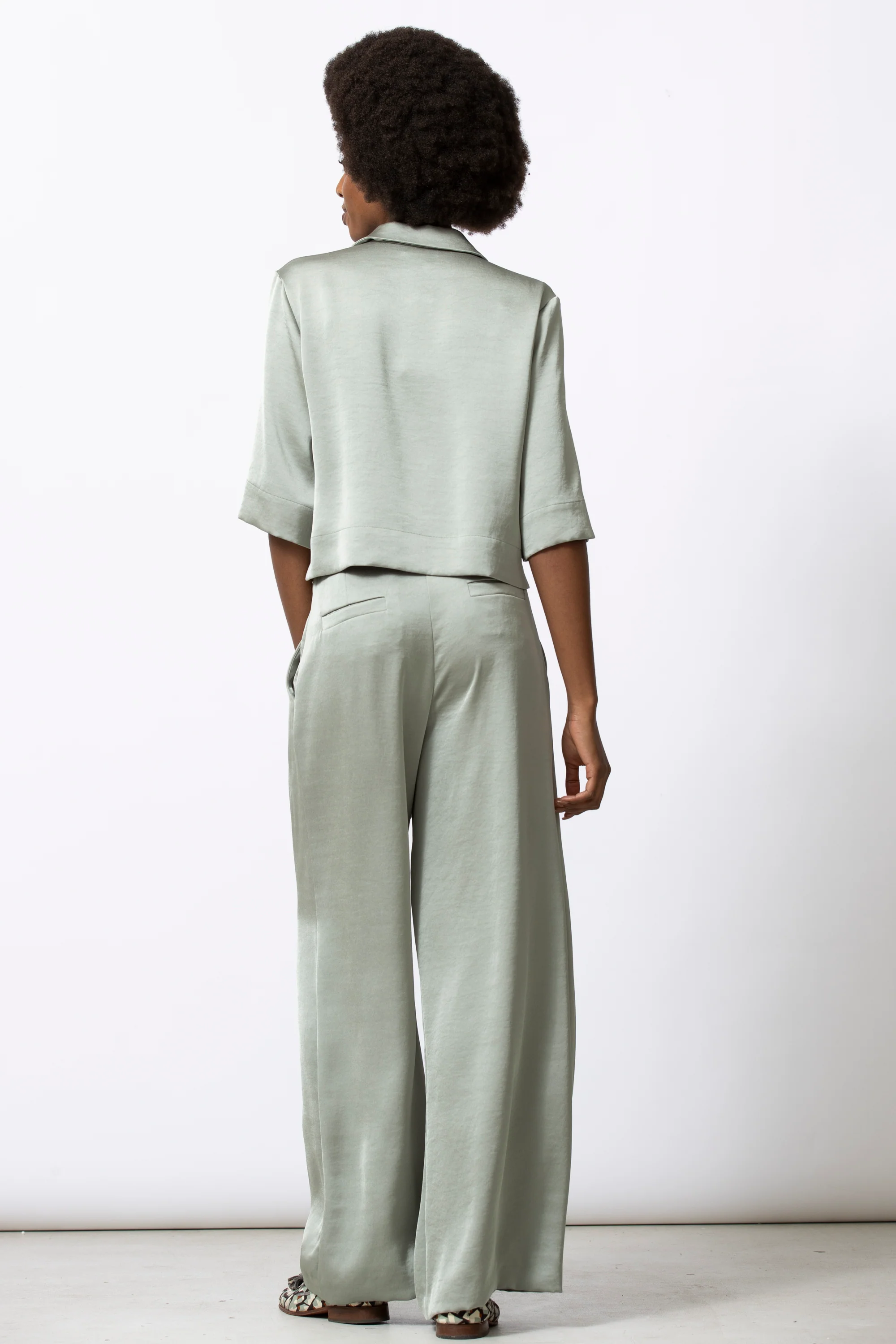 Blouses korte mouw groen Gigue - Image 4