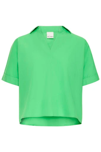 Blouses korte mouw groen ICHI