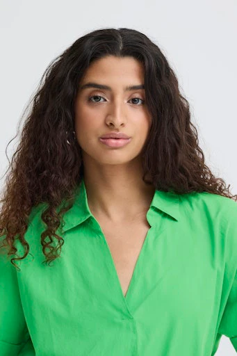 Blouses korte mouw groen ICHI - Image 4