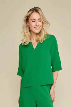 Blouses korte mouw groen Marie Méro