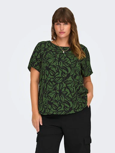 Blouses korte mouw groen ONLY Carmakoma - Image 3