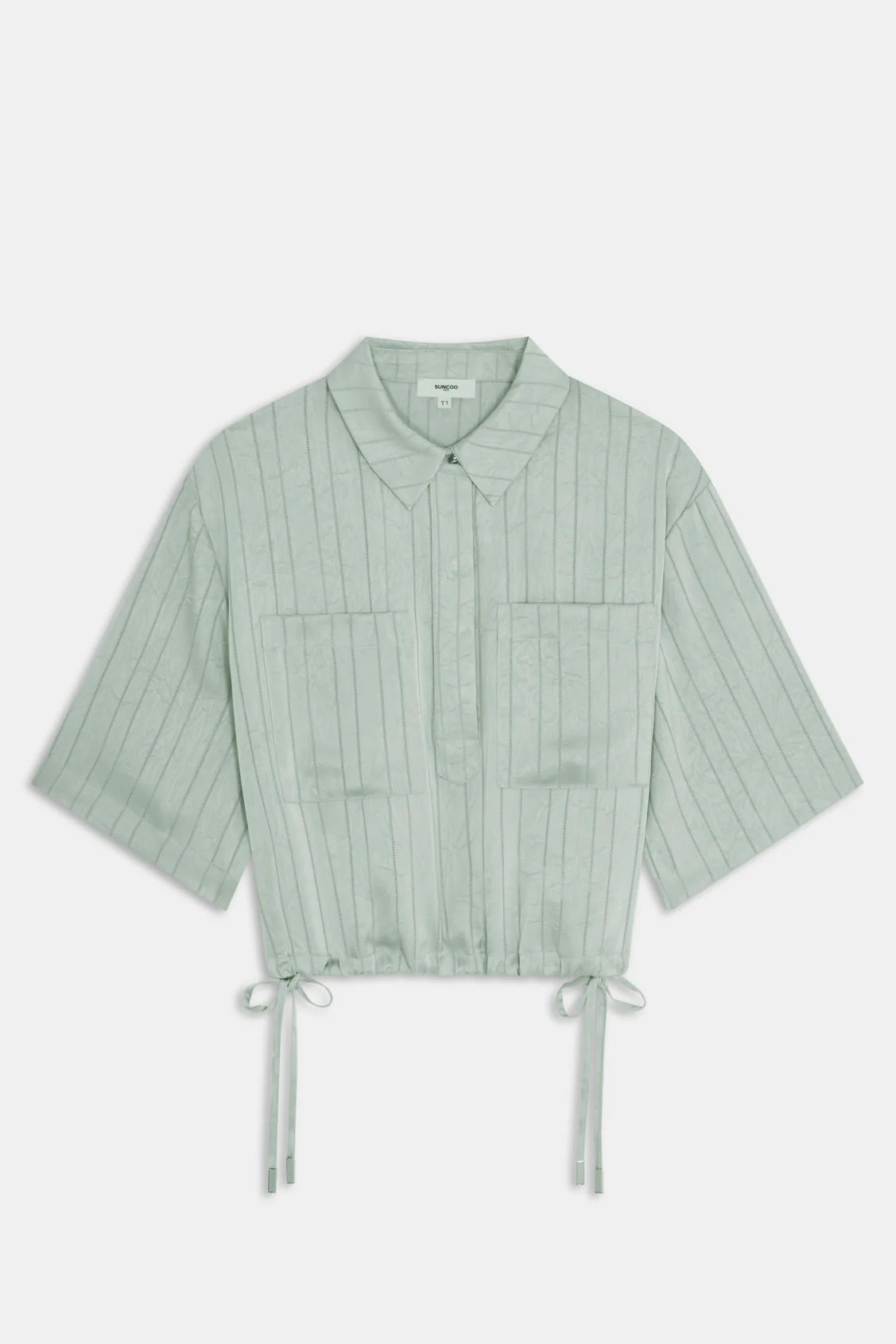 Blouses korte mouw groen Suncoo Paris