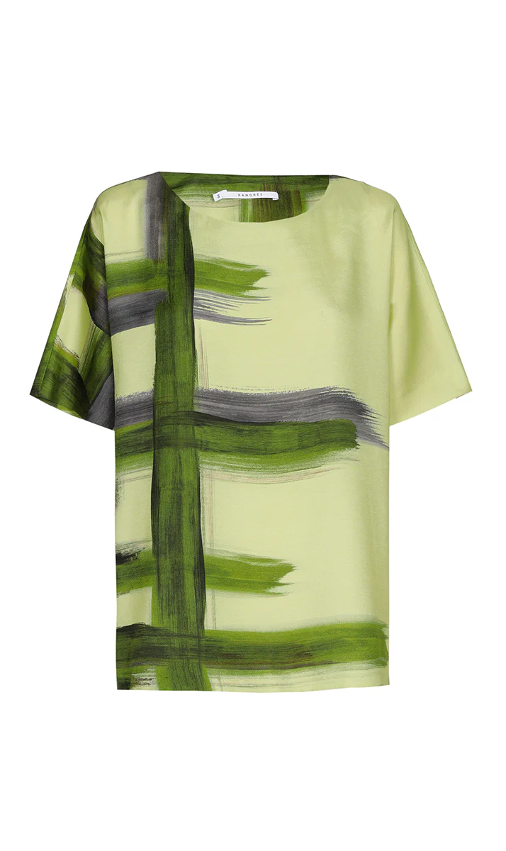 Blouses korte mouw groen Xandres